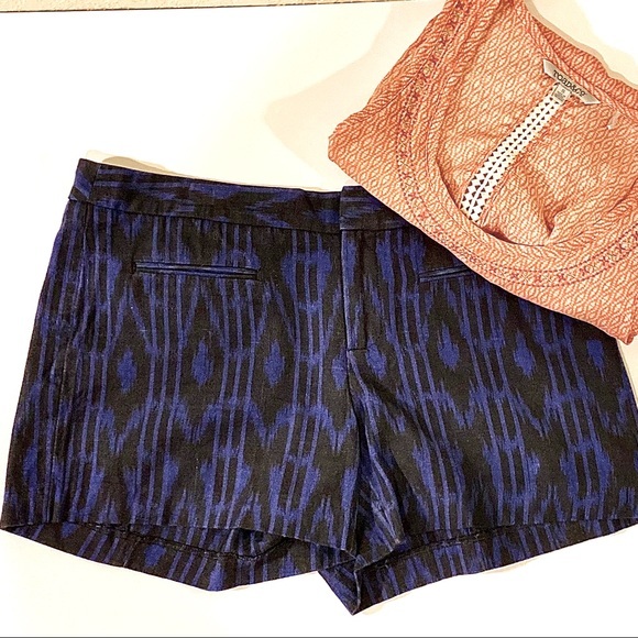 GAP Ikat Mid-Rise Canvas Shorts - Picture 1 of 5